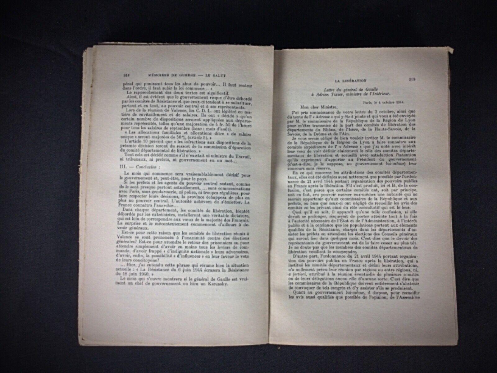 Francese Libro vintage di Charles de Gaulle 