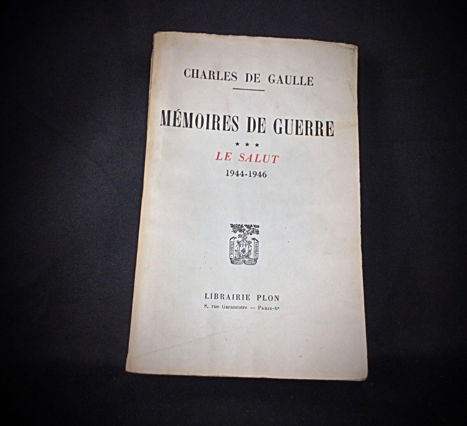 XX secolo Libro vintage di Charles de Gaulle 