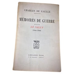 Libro de época de Charles de Gaulle "Mémoire de Guerre: Le Salut 1944-1946", 2Y112