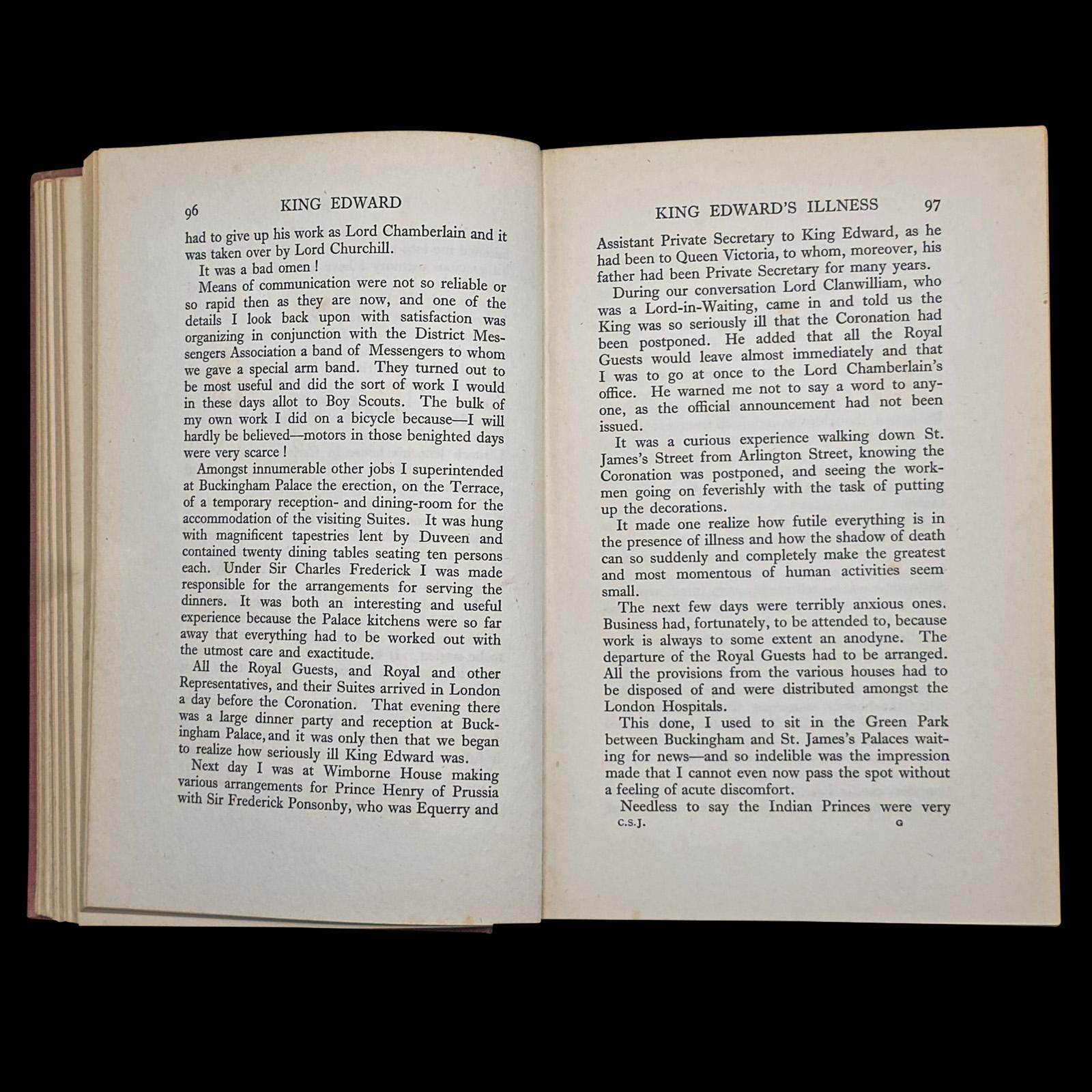 Vintage Book, By The Clock of St James's, Percy Armytage, Literary Memoir, 1927 For Sale 2