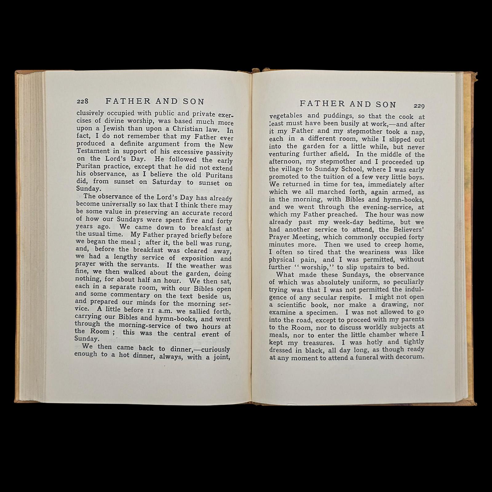 Vintage Book, Vater und Sohn, Edmund Gosse, Memoiren, Literarischer Klassiker, CIRCA 1935 im Angebot 3