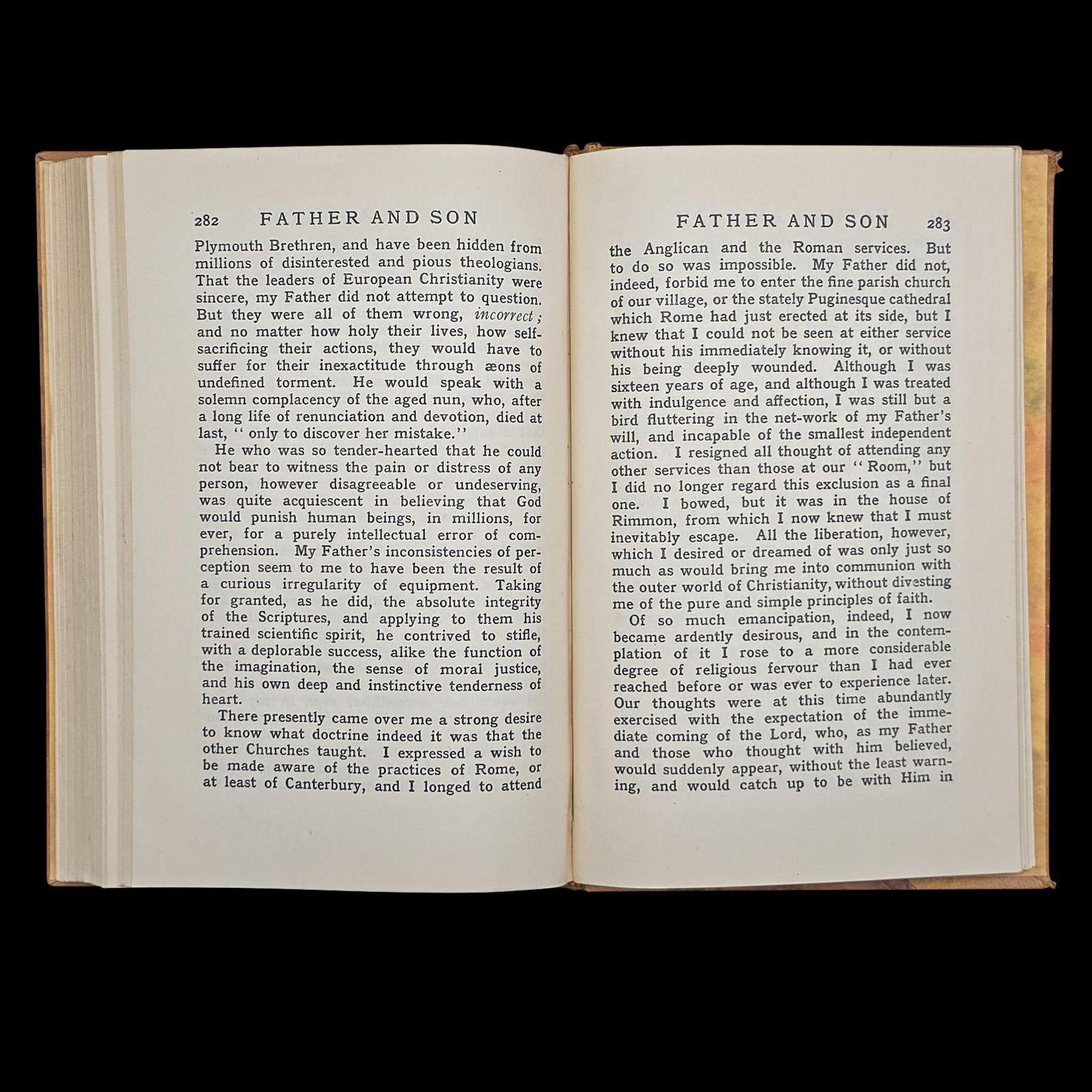 Vintage Book, Vater und Sohn, Edmund Gosse, Memoiren, Literarischer Klassiker, CIRCA 1935 im Angebot 5