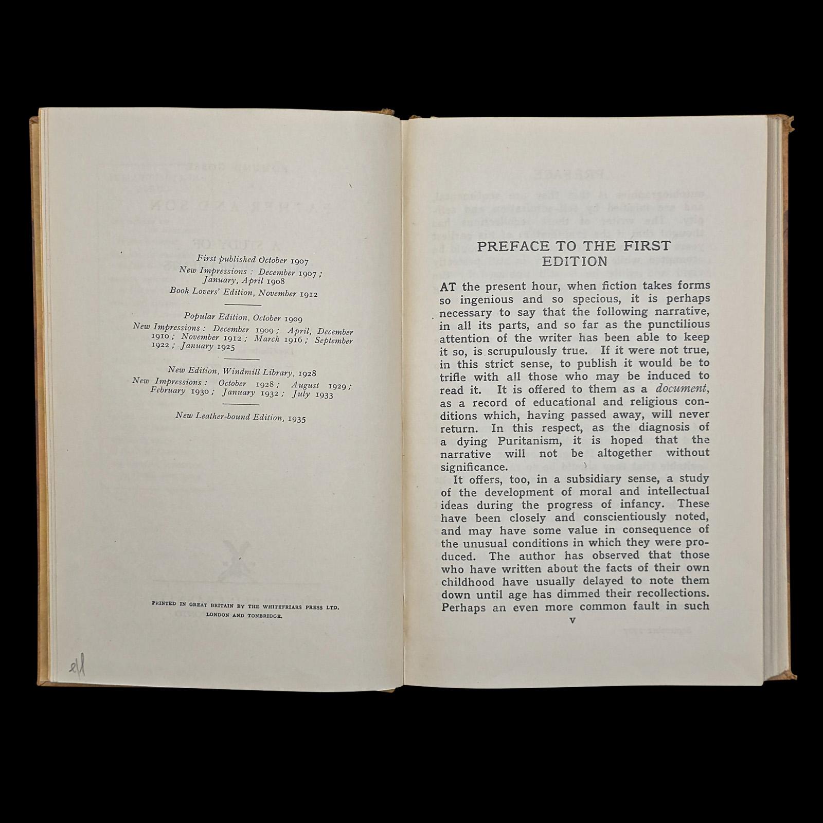Vintage Book, Vater und Sohn, Edmund Gosse, Memoiren, Literarischer Klassiker, CIRCA 1935 (Britisch) im Angebot