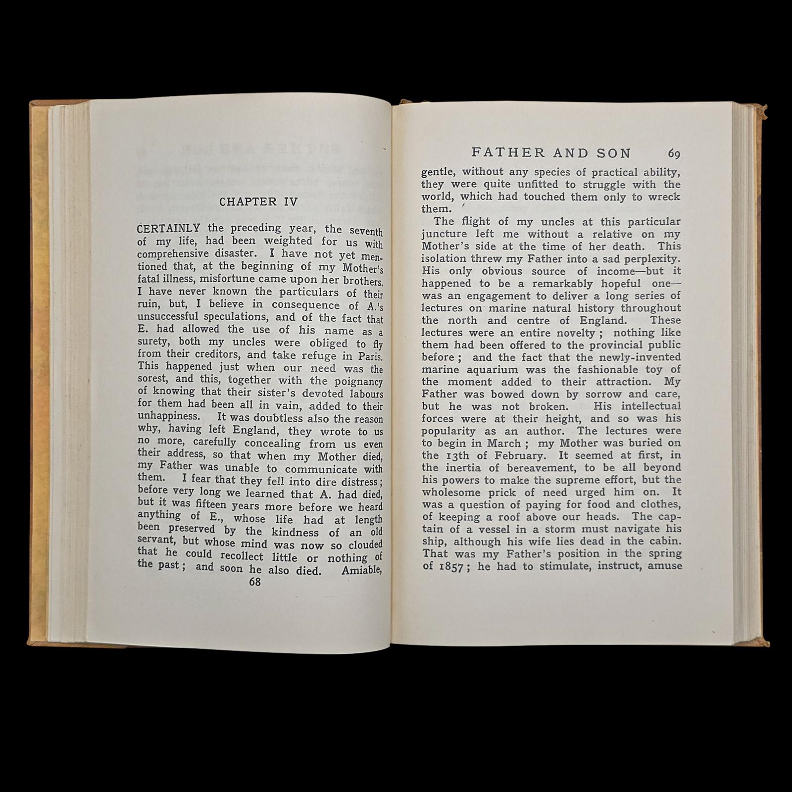Vintage Book, Vater und Sohn, Edmund Gosse, Memoiren, Literarischer Klassiker, CIRCA 1935 (Papier) im Angebot