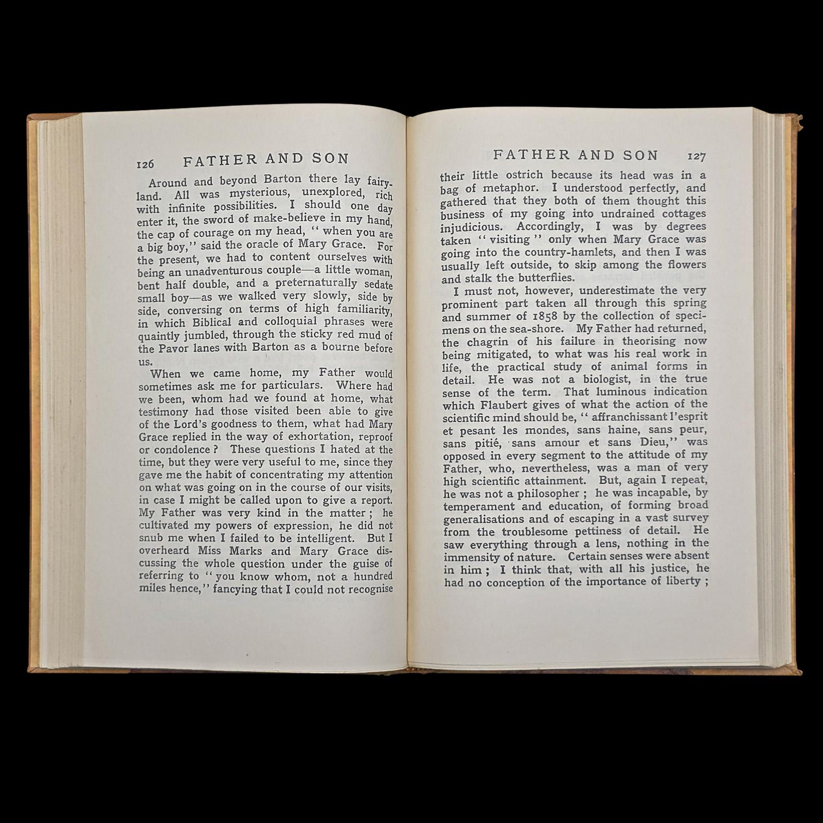 Vintage Book, Vater und Sohn, Edmund Gosse, Memoiren, Literarischer Klassiker, CIRCA 1935 im Angebot 1