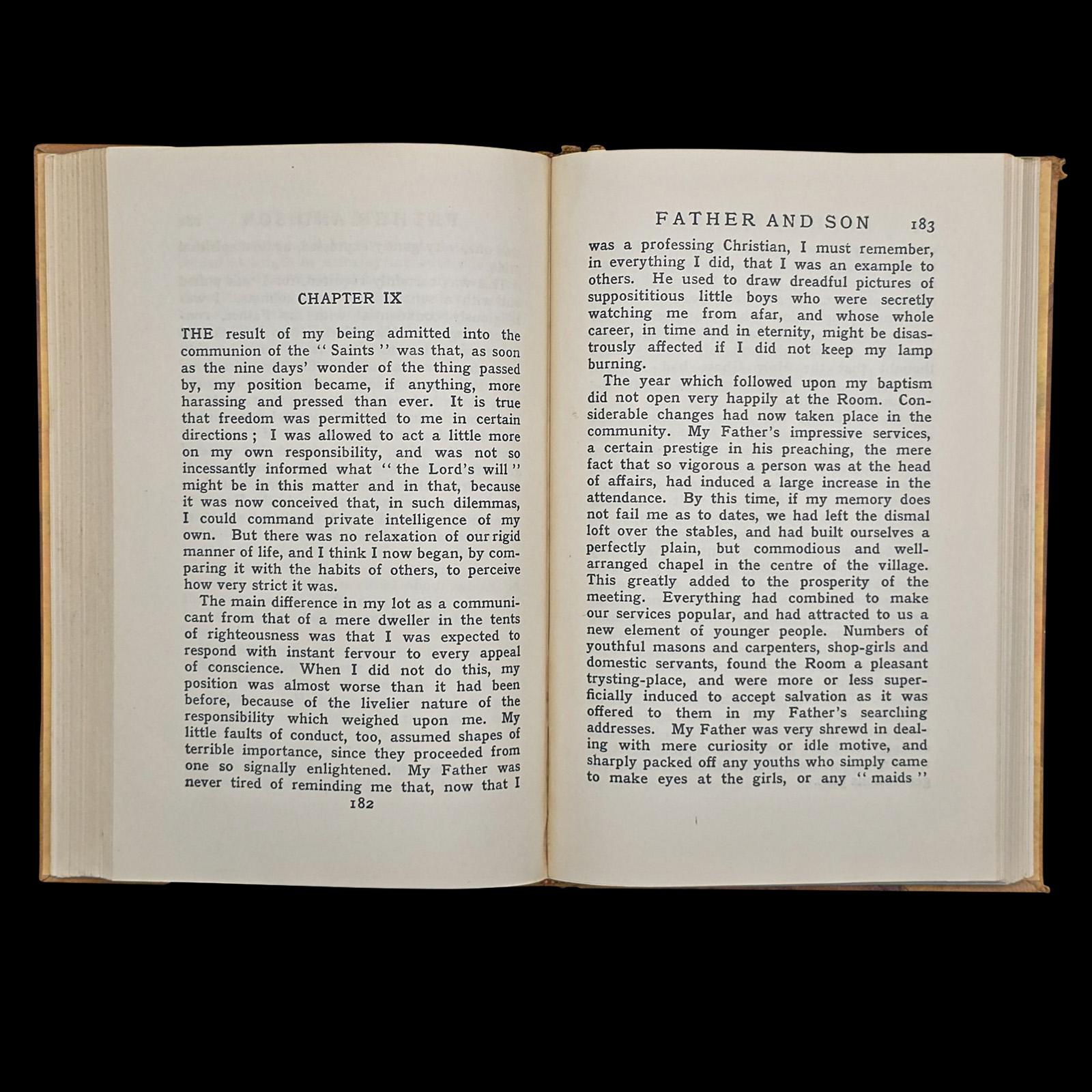 Vintage Book, Vater und Sohn, Edmund Gosse, Memoiren, Literarischer Klassiker, CIRCA 1935 im Angebot 2