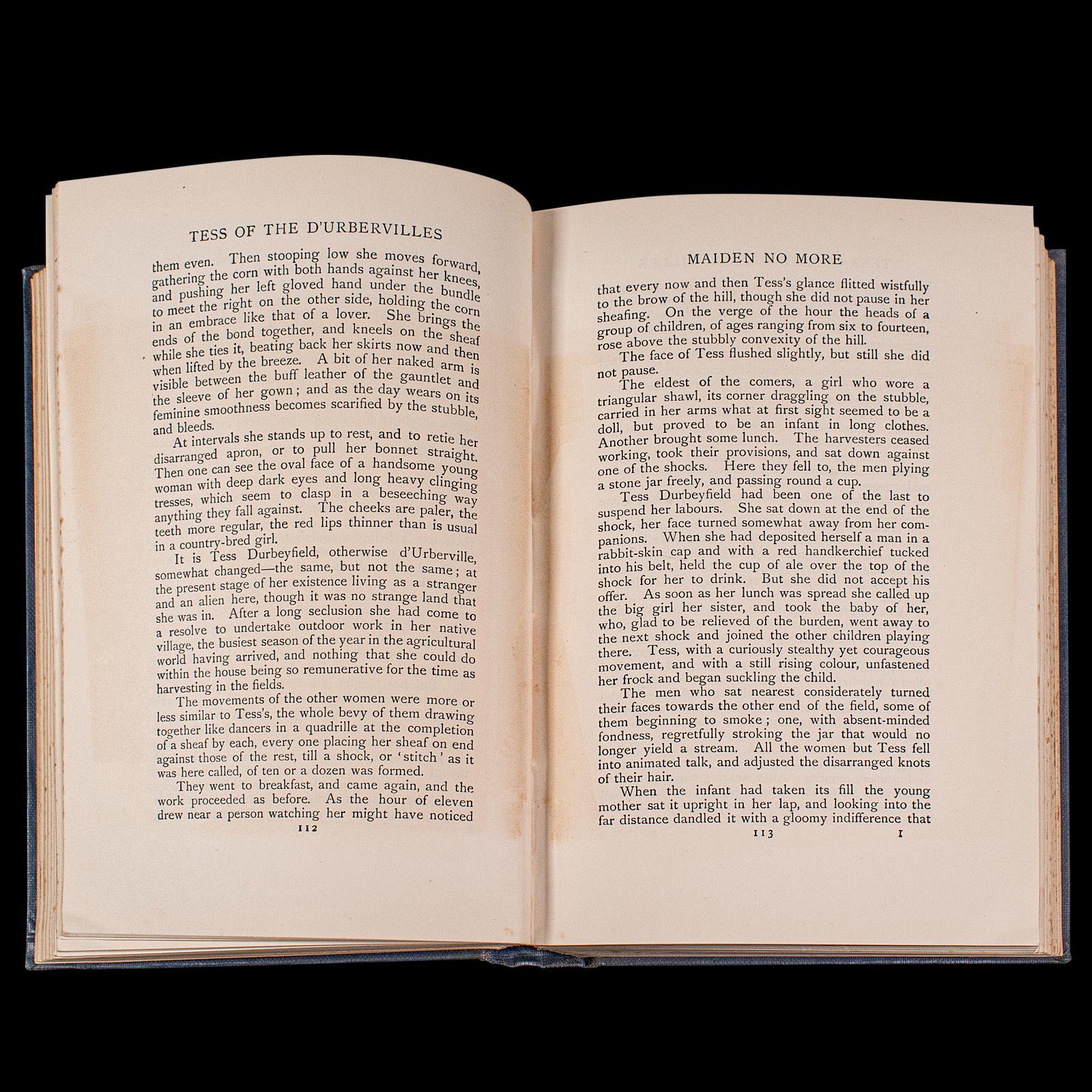 Livre vintage Tess Of The D'Urbevilles, Thomas Hardy, édition limitée, roman en vente 1