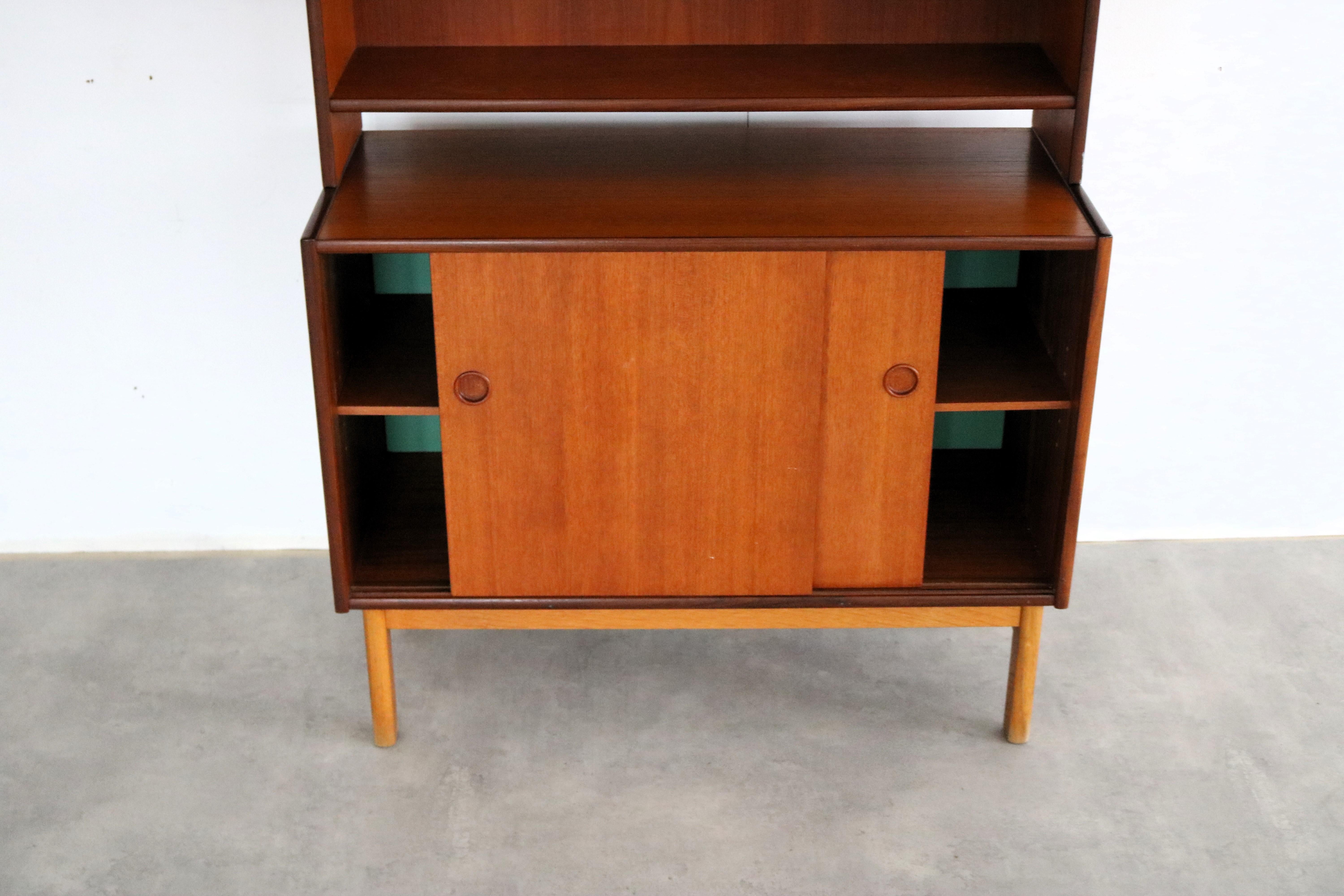 vintage bookcase | cupboard | teak | 60s | Sweden For Sale 1