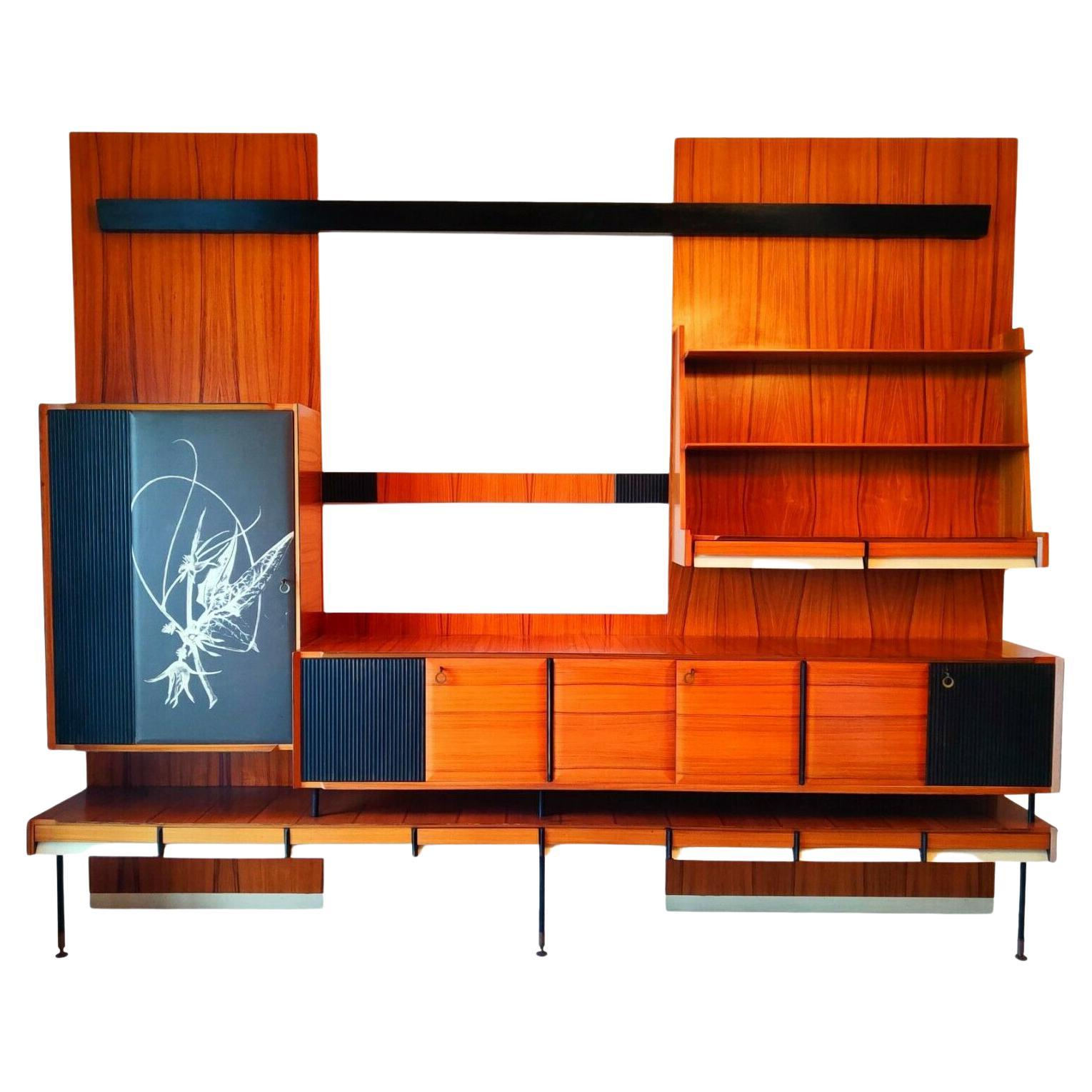 Vintage Bookcase in the Style of Osvaldo Borsani, Mid-Century Original 1960's