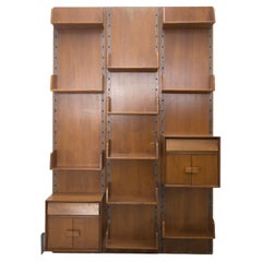 Vintage Bookcase in Wood in the Style of Gio Ponti