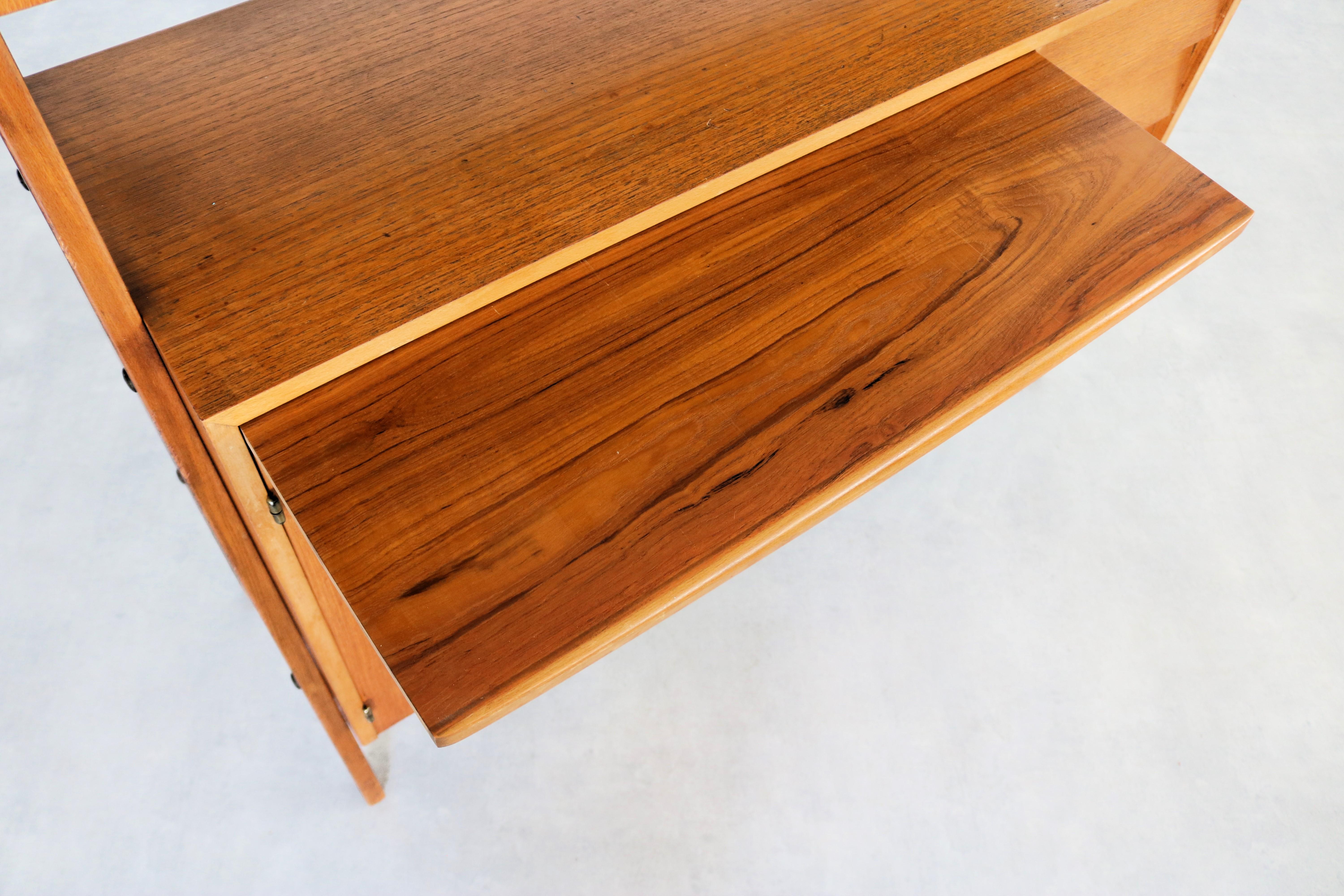 vintage bookcase  secretary  cupboard  teak 4