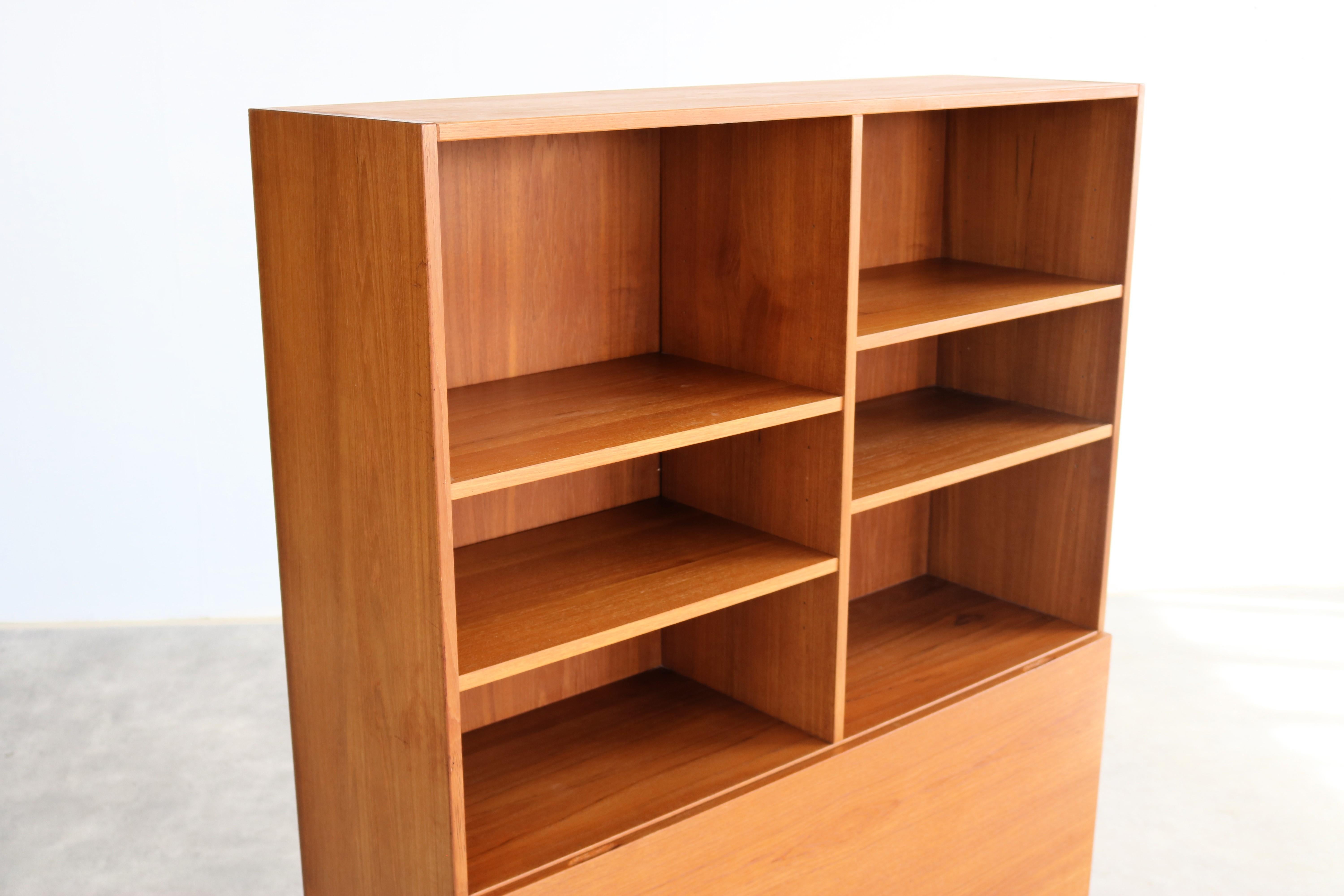 Glass Vintage bookcase  sideboard  1960s  Danish For Sale
