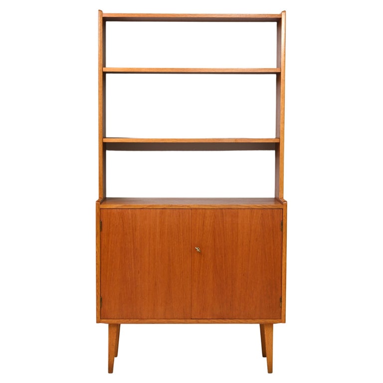 Vintage Bookcase with Hinged Doors For Sale at 1stDibs