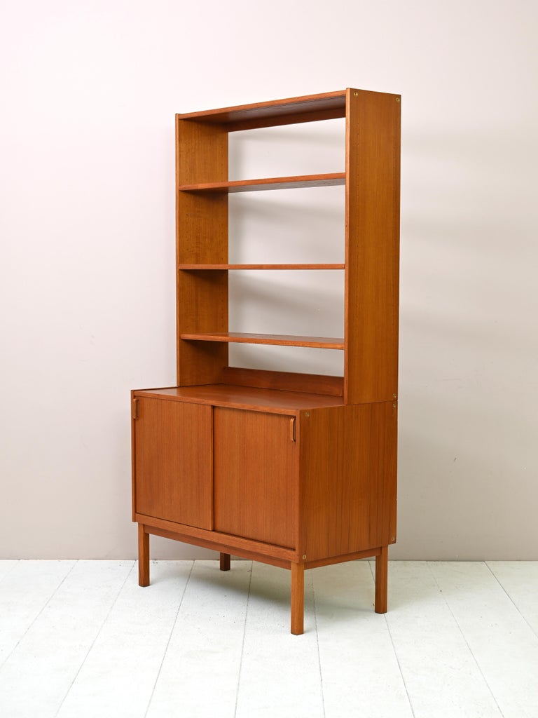Vintage Bookcase with Small Sideboard For Sale at 1stDibs