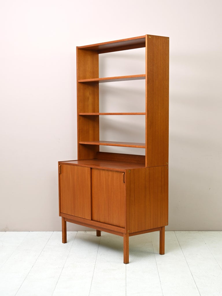 Vintage Bookcase with Small Sideboard For Sale at 1stDibs