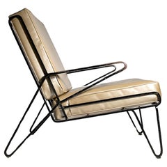 Chaise Boomerang en fer forgé attribuée à Maurizio Tempestini