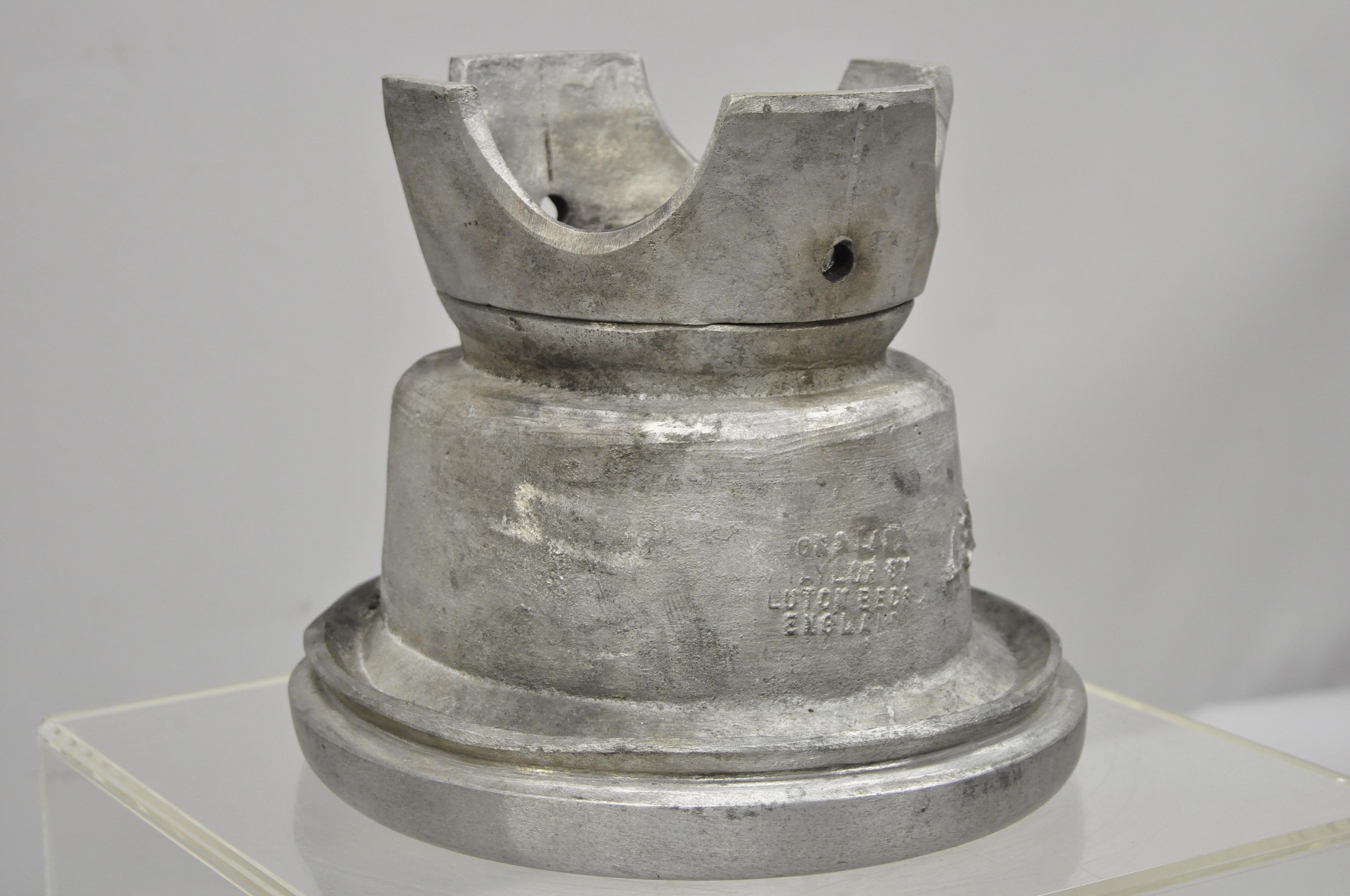 Vintage Boon & Lane Aluminum Hat Block Mold Form Millinery Luton Beds England A For Sale 4