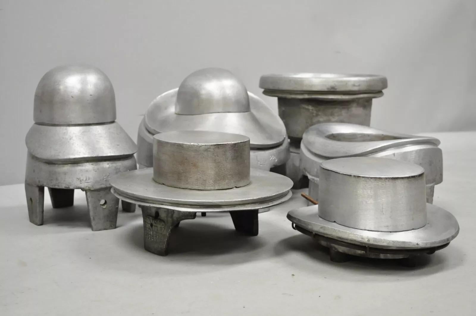 Vintage A. Boone e Lane, stampo per cappello in alluminio, modisteria Luton Beds Inghilterra A in vendita 2