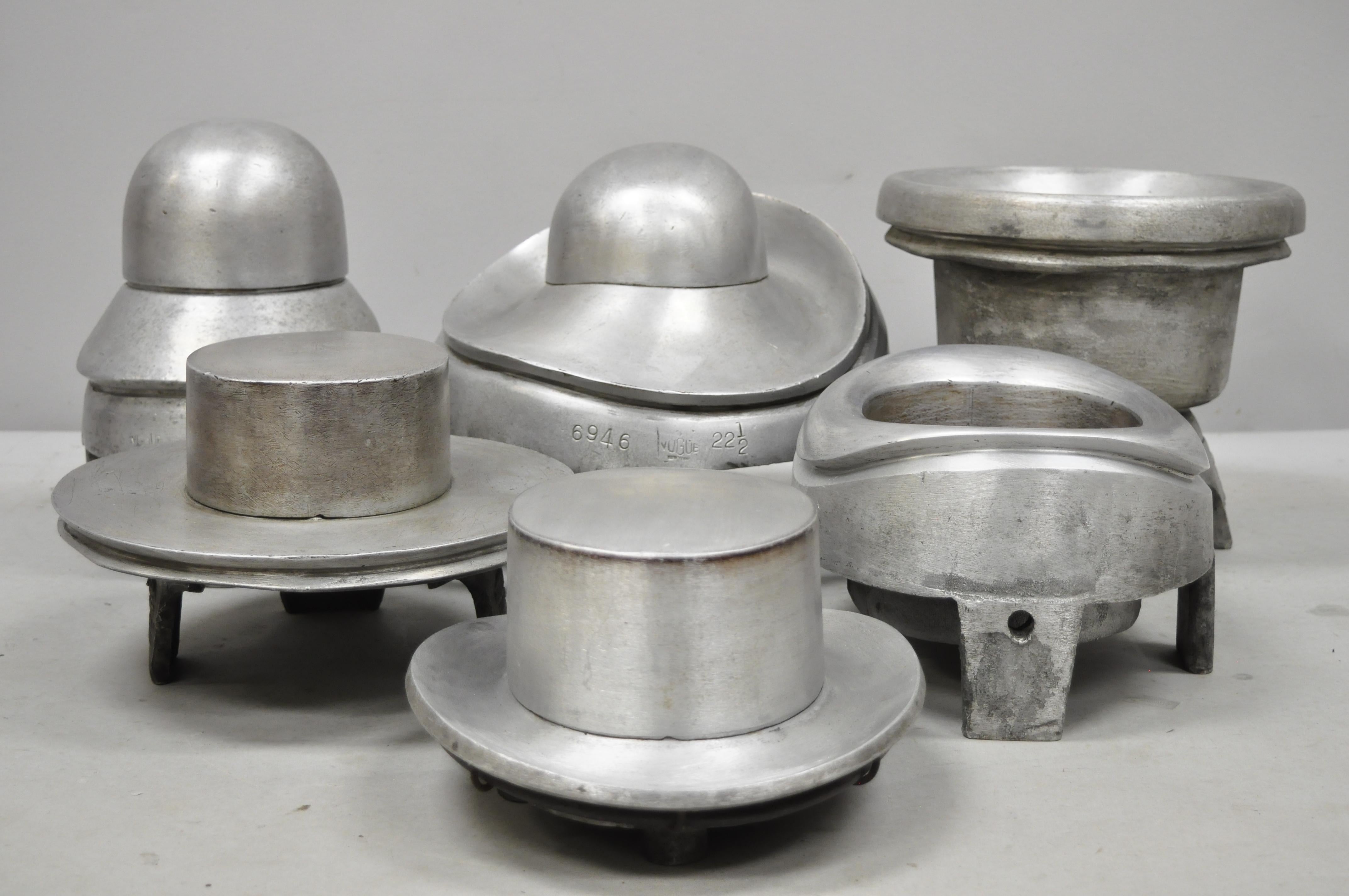 Vintage Boon & Lane Aluminum Hat Block Mold Form Millinery Luton Beds England C In Good Condition In Philadelphia, PA