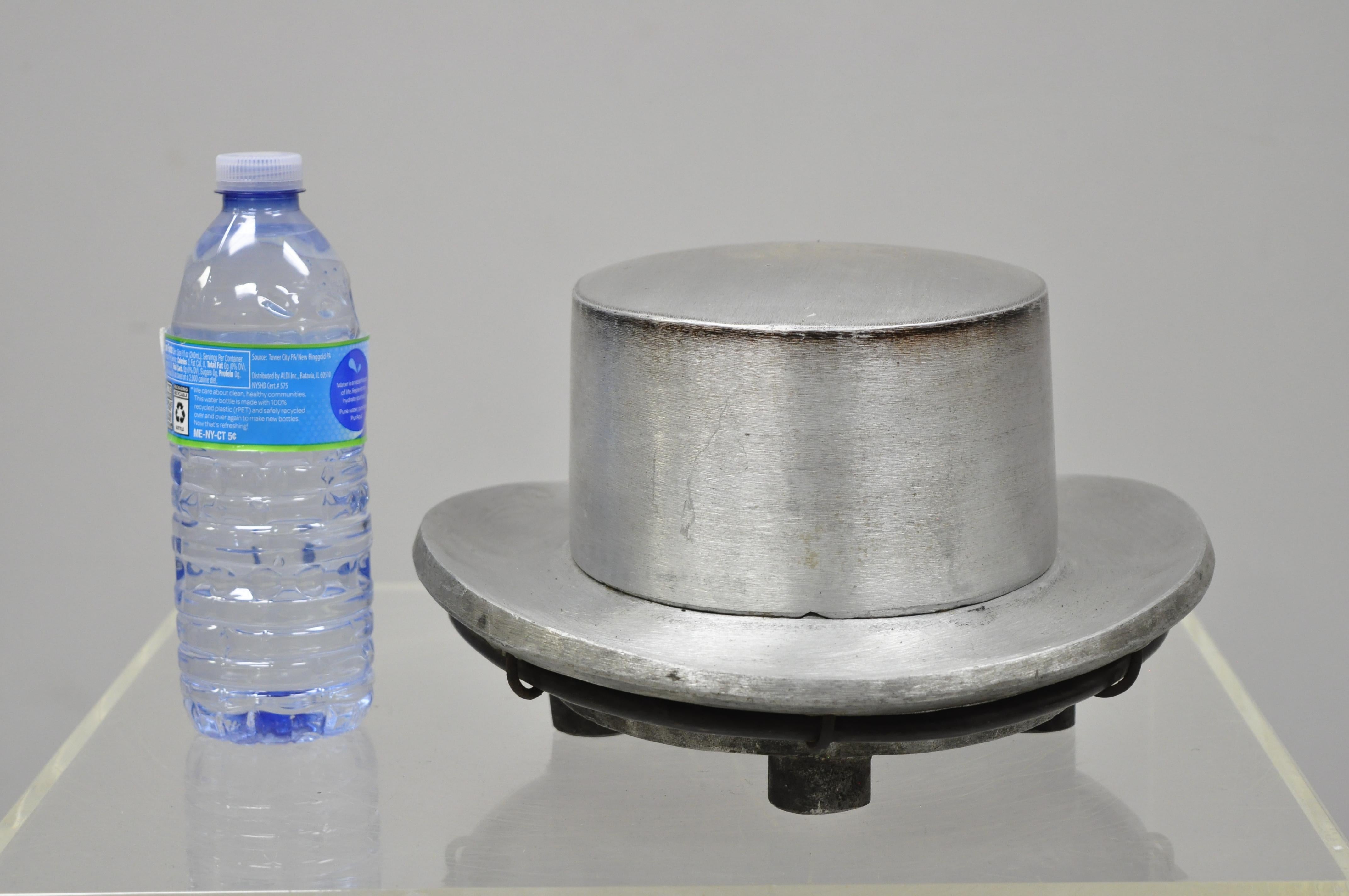 20th Century Vintage Boon & Lane Aluminum Hat Block Mold Form Millinery Luton Beds England C