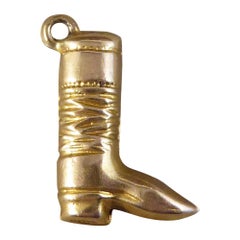 Vintage Boot Charm Set in 9 Carat Gold, circa 1955