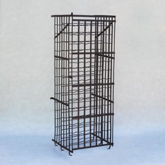 Vintage Bordeaux Iron Wine Cage 150-Bottle Capacity C1920 France