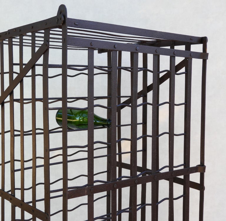 Vintage Bordeaux Iron Wine Cage 150Bottle Capacity C1920 France For