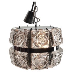 Lampe de loft vintage Boréns Borås de 1960. Verrerie Orrefors.