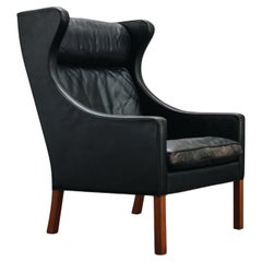Vintage Borge Mogensen Lounge Chair, Model 2204, From Denmark, Circa 1970