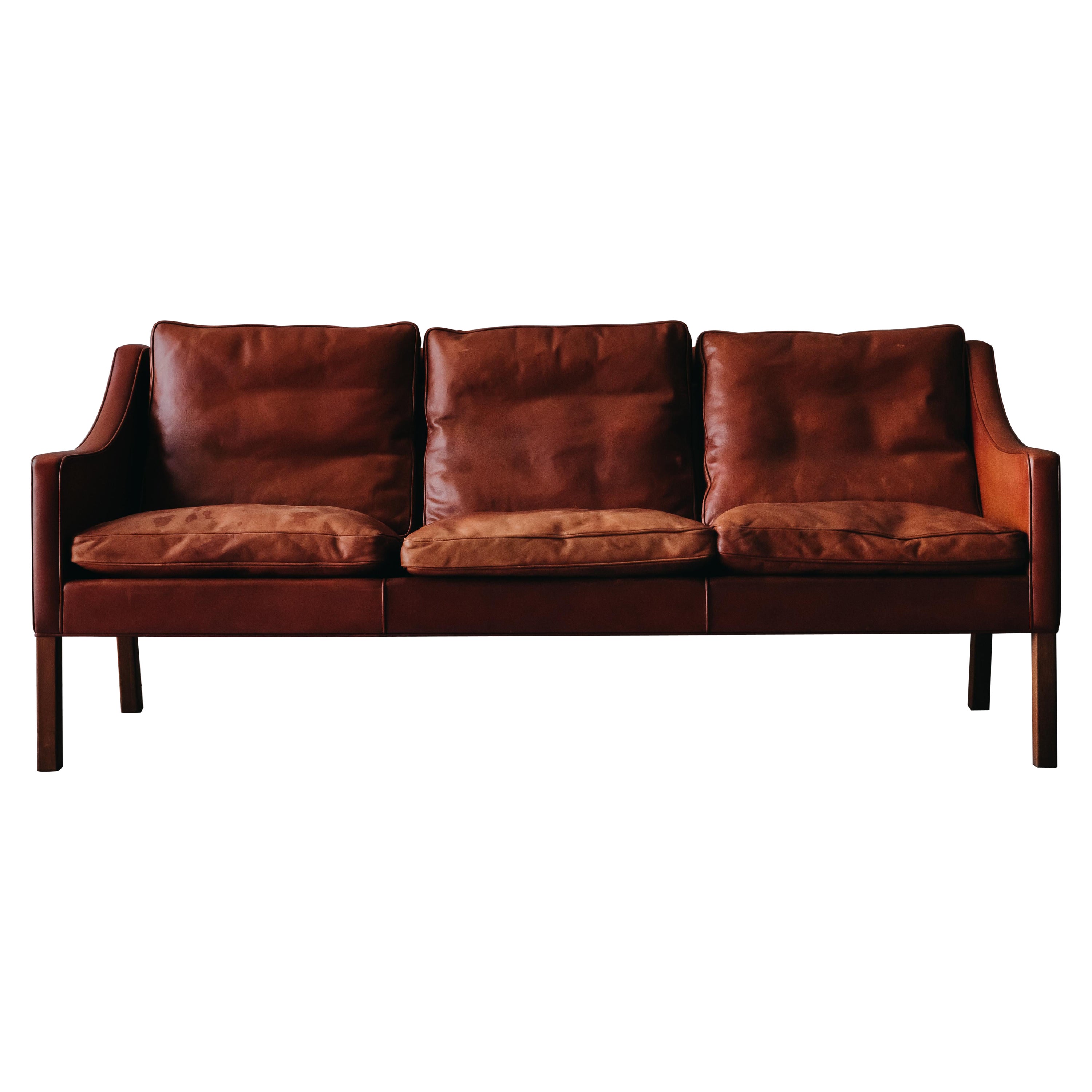 Vintage Borge Mogensen Sofa, Model 2209, from Denmark, circa 1980 For Sale
