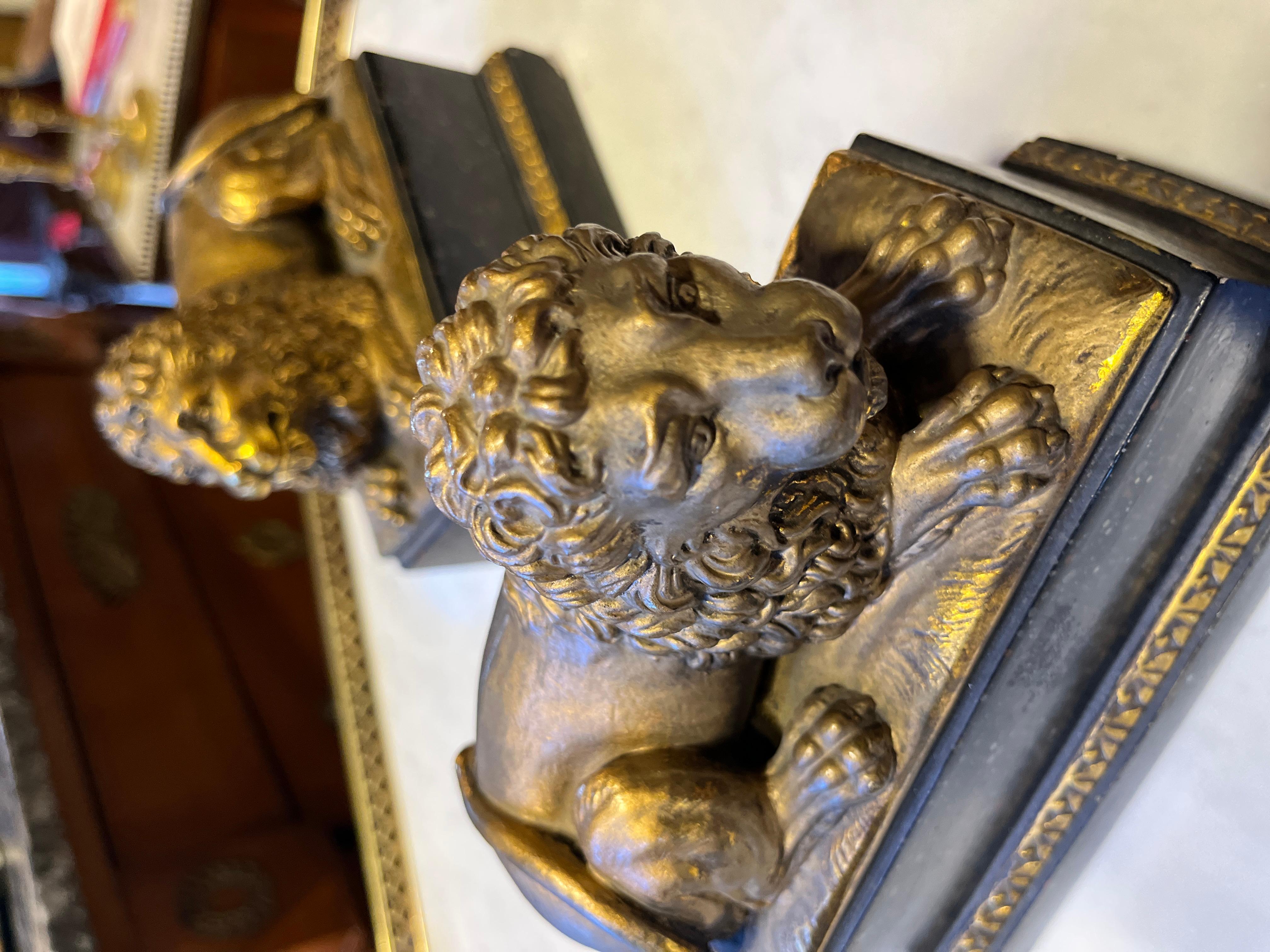 Napoleon III Vintage Borghese Bookends Reclining Lions