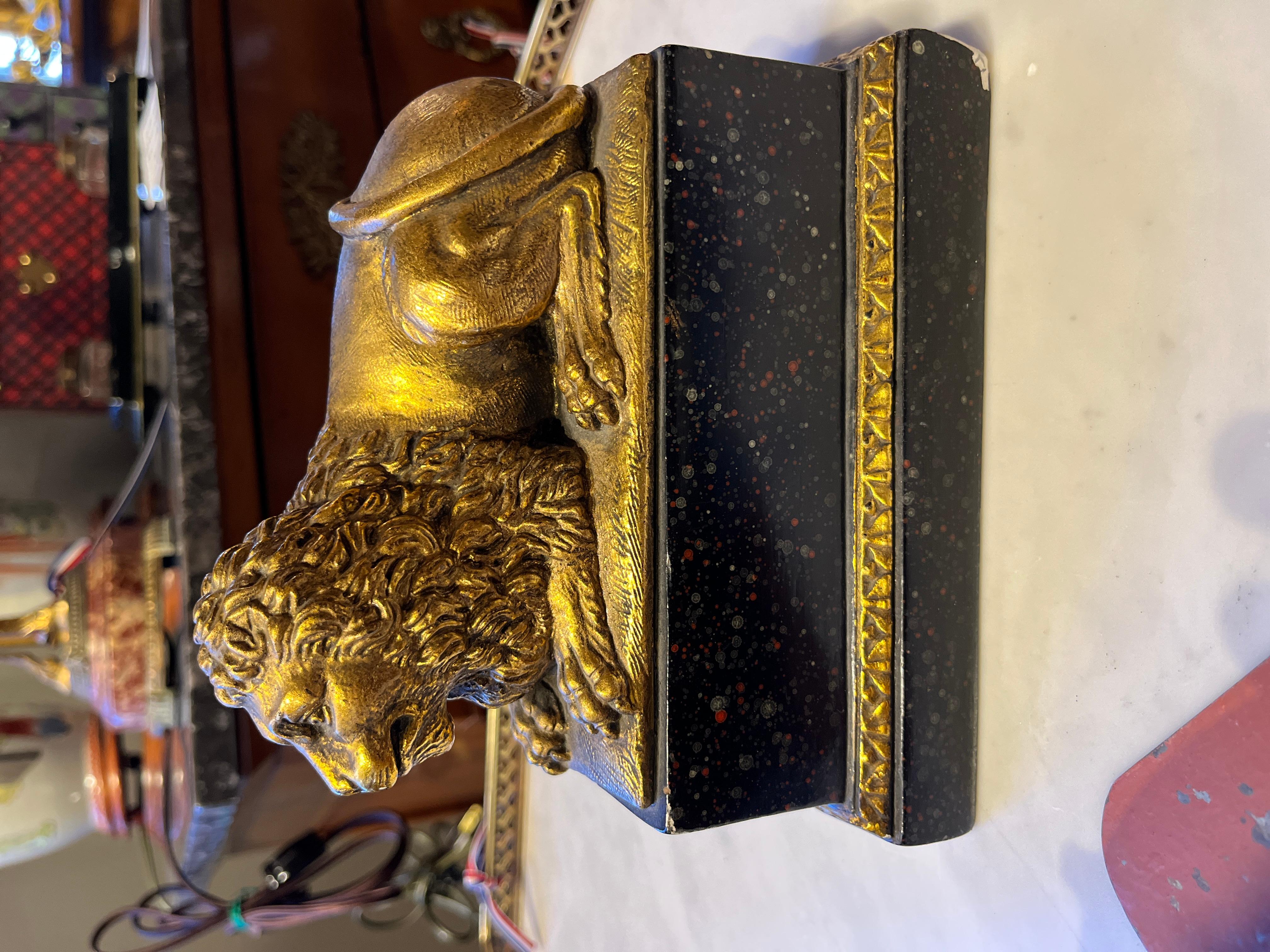 19th Century Vintage Borghese Bookends Reclining Lions
