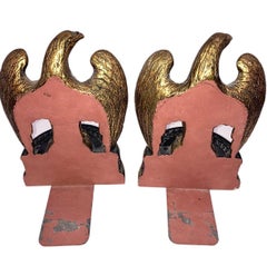 Vintage Borghese Eagle Bookends with Black Base