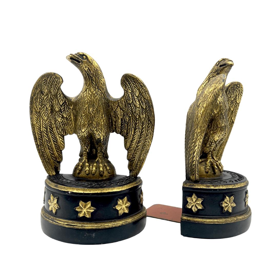 Federal Vintage Borghese Eagle Bookends with Black Base