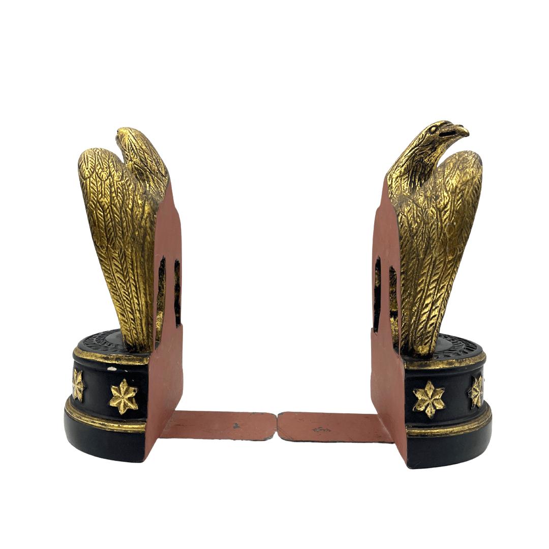 20th Century Vintage Borghese Eagle Bookends with Black Base