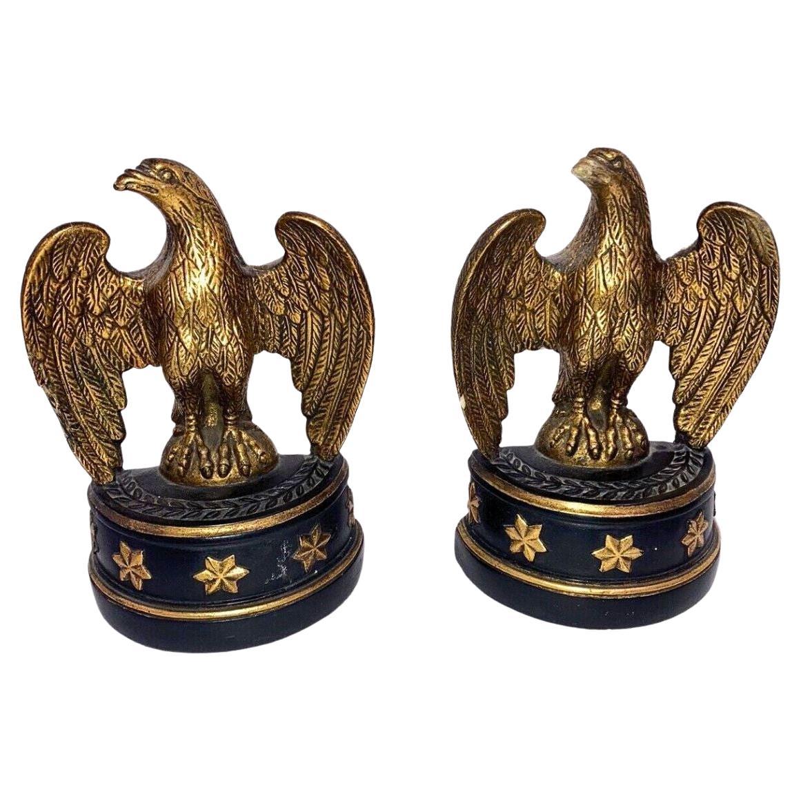 Vintage American Eagle Bookends by Baldwin Brass For Sale at 1stDibs