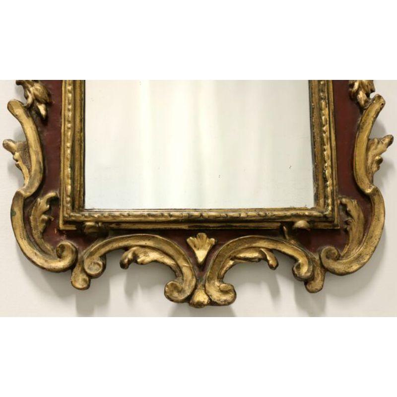 Miroir mural italien BORGHESE vintage avec chérubin en or et marron Bon état - En vente à Charlotte, NC