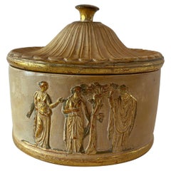 Vintage Borghese Italian Hellenic Motif Ceramic Box