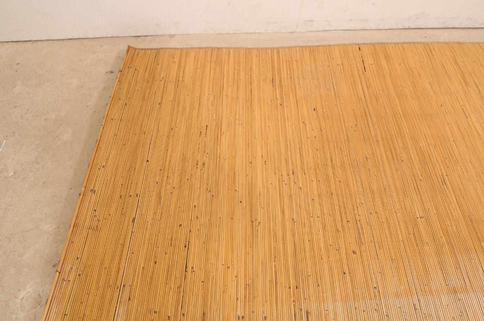 Vintage Borneo Long-House Bamboo Reed Floor Mat For Sale 3
