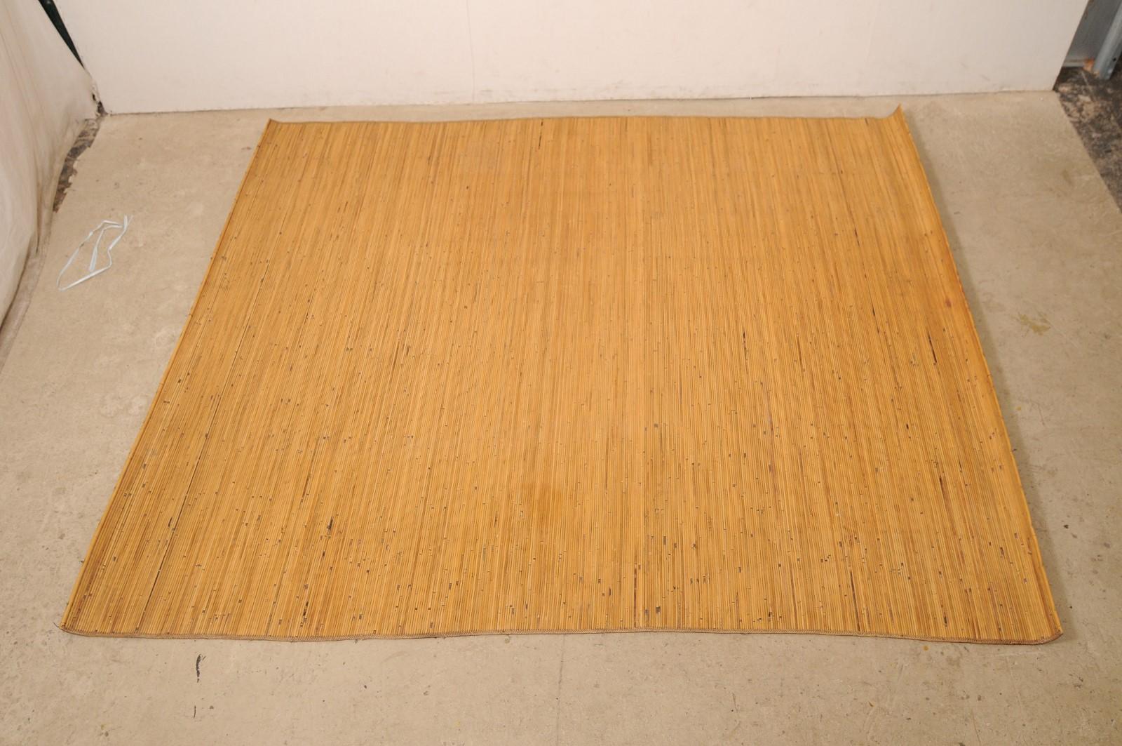 Vintage Borneo Long-House Bamboo Reed Floor Mat For Sale 5