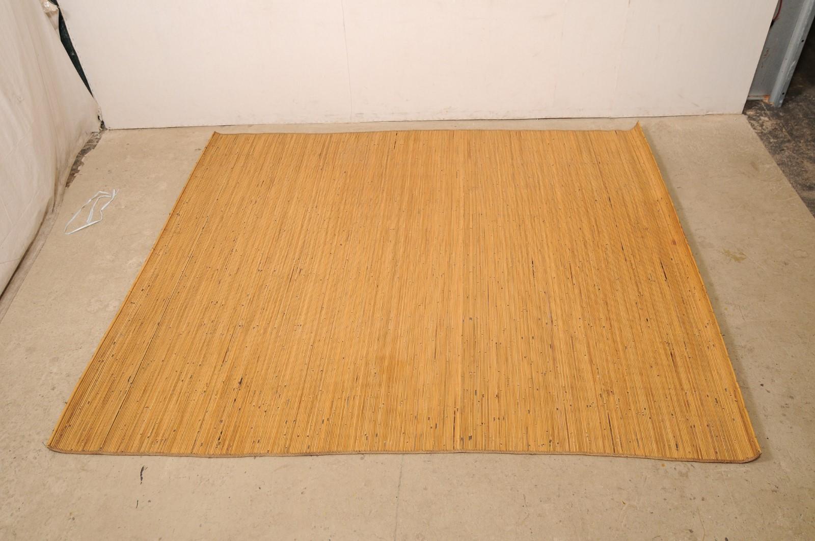 Vintage Borneo Long-House Bamboo Reed Floor Mat For Sale 6