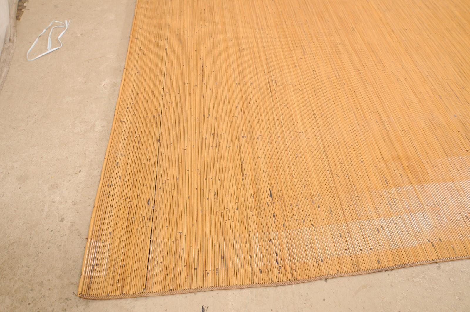 Malaysian Vintage Borneo Long-House Bamboo Reed Floor Mat For Sale