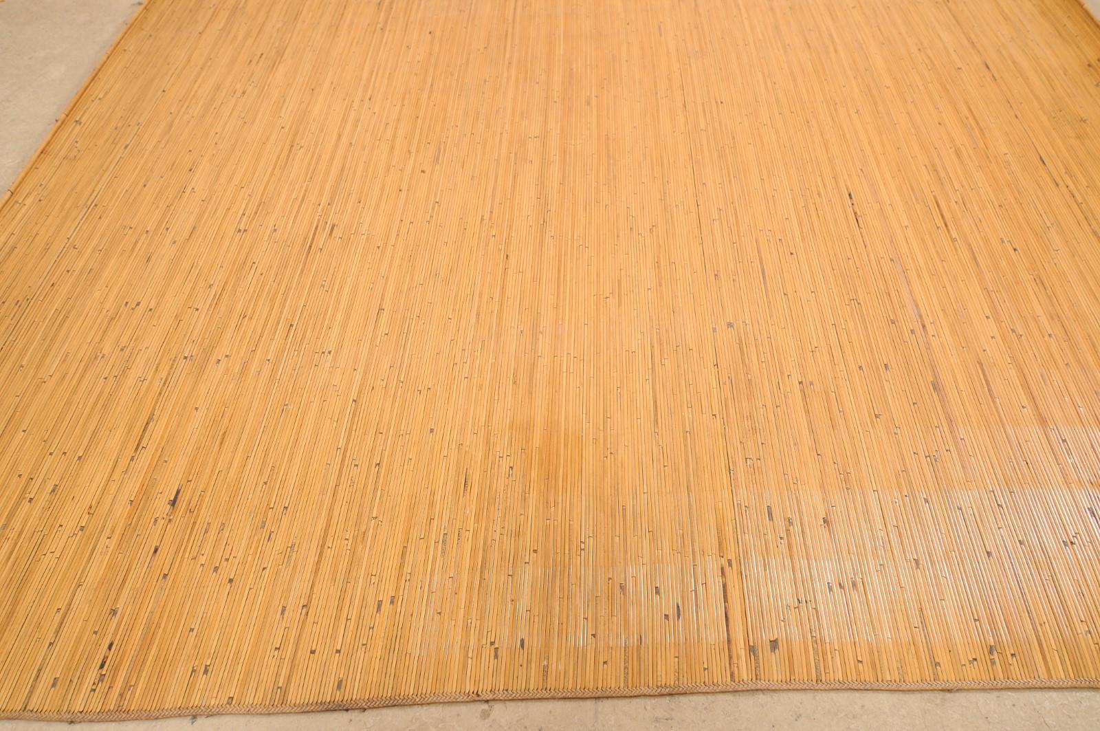 Vintage Borneo Long-House Bamboo Reed Floor Mat In Good Condition For Sale In Atlanta, GA