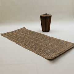 Vintage Borneo Sleep Mat Rattan Woven Wall Hanging 1960s 1970s