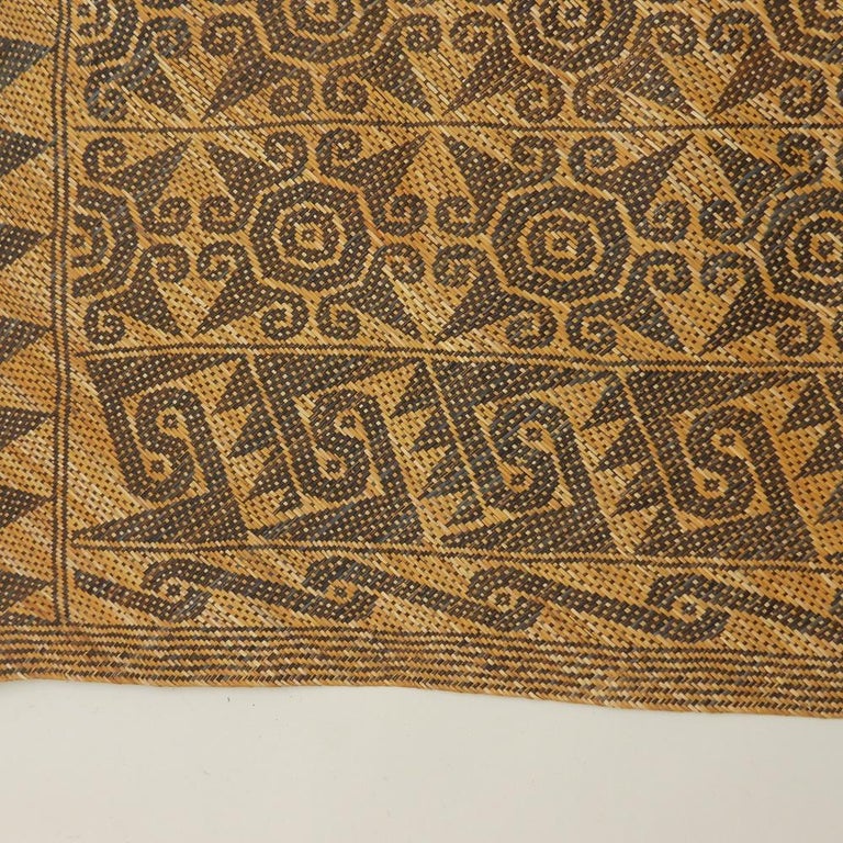 Vintage Borneo Sleep Mat Rattan Woven Wall Hanging 1960s 1970s at 1stDibs