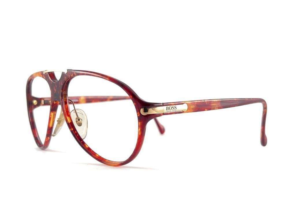 Vintage Boss By Carrera 5169 13 Aviator Marbled Rx Frame 1990'S Made In Austria For Sale 1