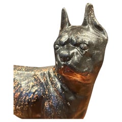 Vintage Boston Terrier / Bulldog Cast Iron Doorstop