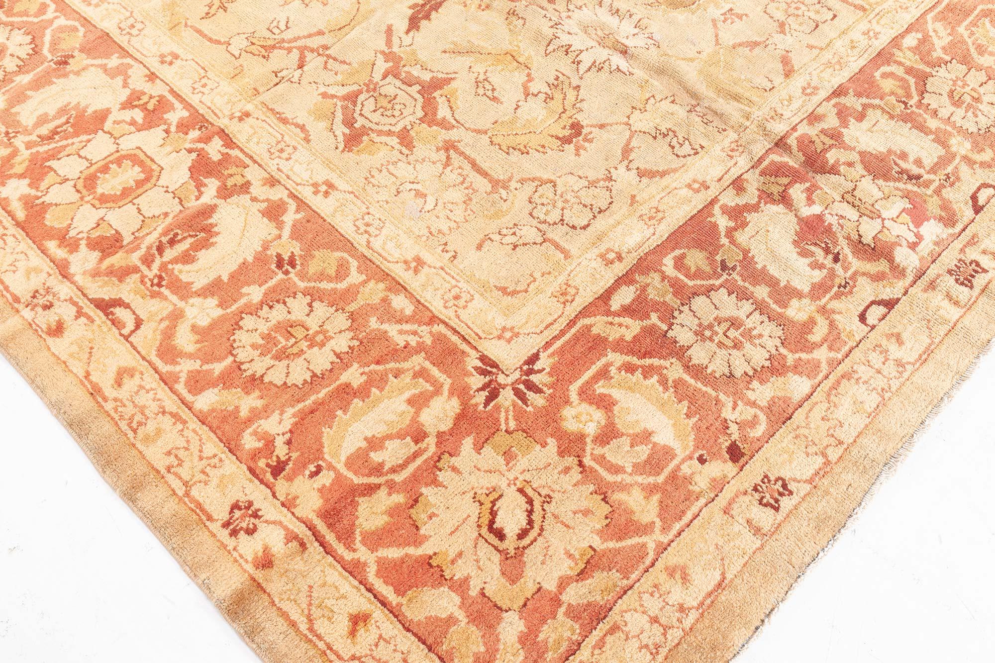 20th Century Vintage Botanic Indian Amritsar Carpet For Sale