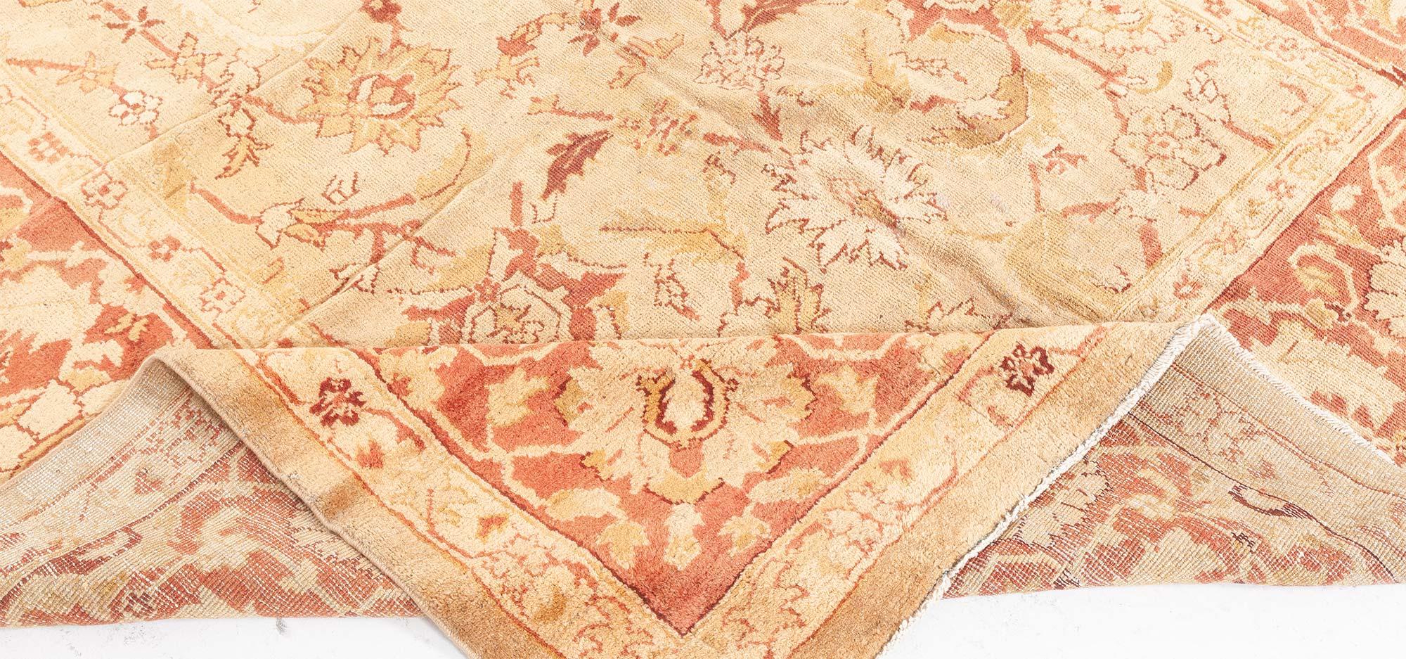 Wool Vintage Botanic Indian Amritsar Carpet For Sale
