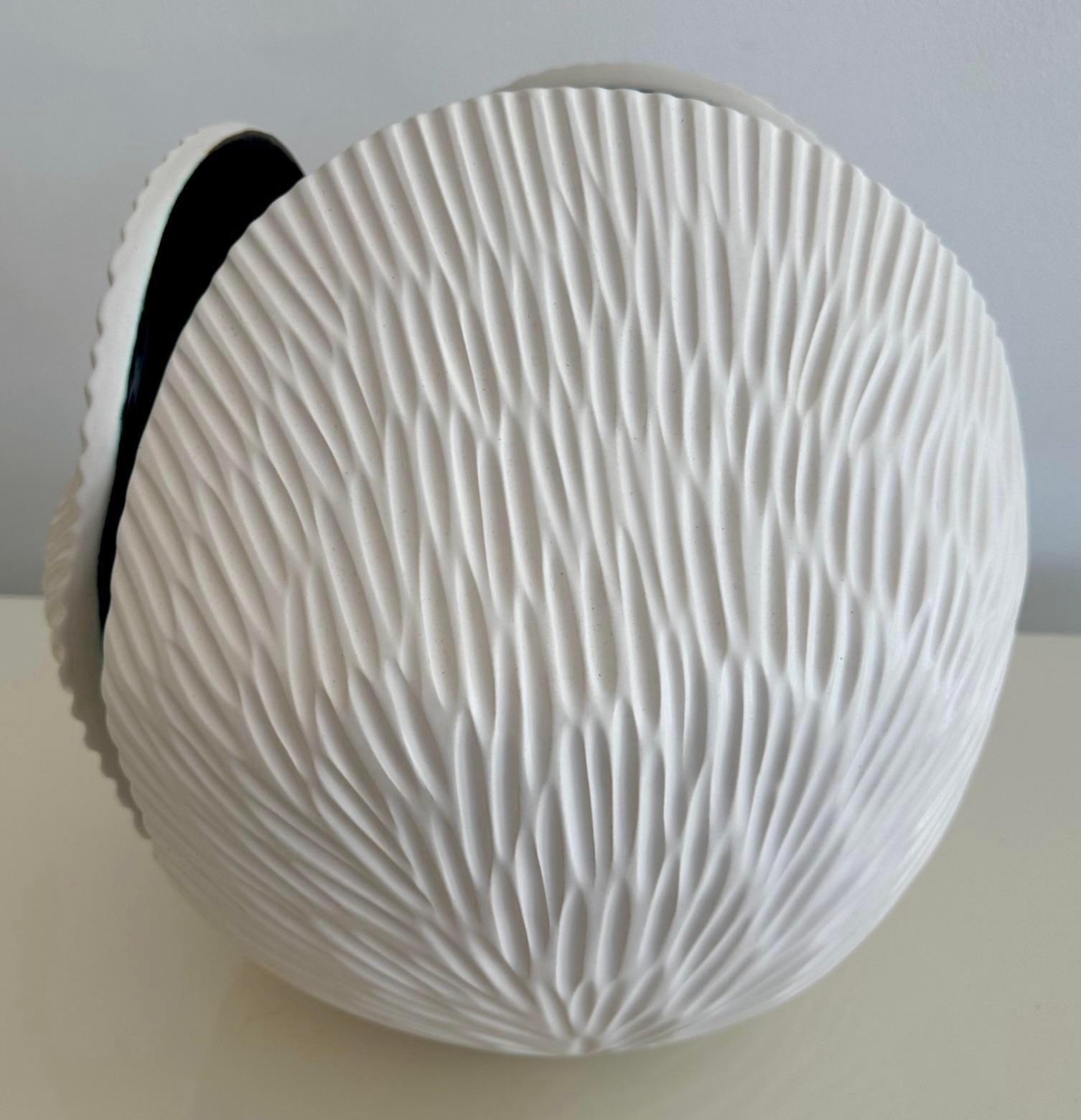 North American Vintage Botanical Textured Ceramic Vase
